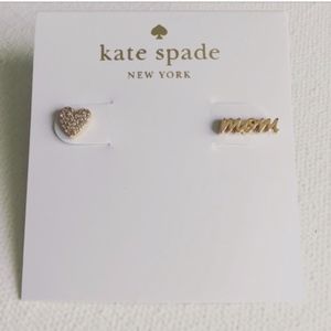 kate spade Jewelry - Kate Spade - Mom/Heart Mismatched Stud Earrings kate spade Jewelry - Kate Spade - Mom/Heart Mismatched Stud Earrings